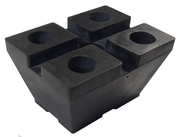 Preview: Busching 100862 Gummiblock universal 90 H90xB120xL160mm