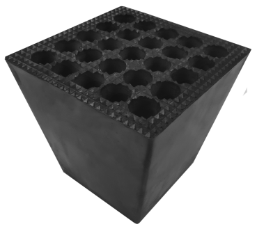 Preview: Busching 100818 Gummi Trapezblock uni H140xB150xL150mm pas. f. Autop, Becker