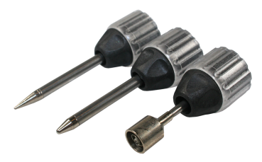 Preview: Busching 100823 Multifunktions Lötkolben-Set HOT 8W/420°C/3,7V Lötspitzen/Lötzinn/Lötschwamm/Halter/USB-Kabel