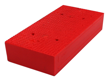 Preview: Busching 100873 Redline Gummiblock für Hebebühnen, 40mm mit Holzkern, H40xB100x200mm