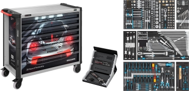 Hazet 179NXXL-7/430PD Werkstattwagen im Porsche 911 GT3 R Design inkl. 430 Profi-Werkzeuge