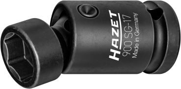 Hazet 900SG-17 1/2  Schlag-   Maschinenschrauber Gelenk-Steckschlüsseleinsatz   Außen Sechskant-Tractionsprofil   17 mm   SW 17 mm   Länge: 63 mm