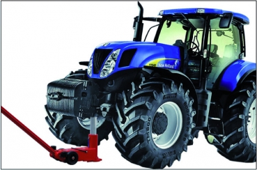 Preview: TDL AJ-35T1N 1-stufiger lufthydraulischer Heber Tragkraft: 35.000 kg Inkl. 3 Adapterstücke