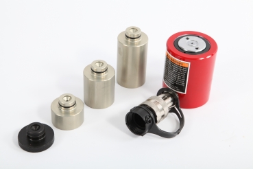 Kunzer HL1001D Auspresswerkzeug für NFZ-Räder 5-teilig, Zylinder, 3 Adapter und Metall-Endplatte