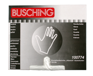 Busching 100774 Einmalhandschuhe Allzweck neutral/unten 1 x Dispenserbox (á 120 )
