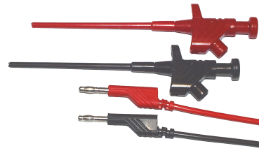 Busching AK-789024 Klemmprüfspitzen-Set mit Greifzange flexibel, 1m Prüfkabel