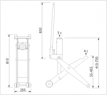 Preview: AC Hydraulic Wagenheber für Gabelstapler FJ40