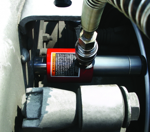 Kunzer HL1001D Auspresswerkzeug für NFZ-Räder 5-teilig, Zylinder, 3 Adapter  und Metall-Endplatte