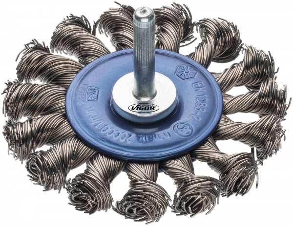 Vigor V6806 STAHLDRAHT-SCHEIBENBÜRSTE 75 MM GEZOPFT